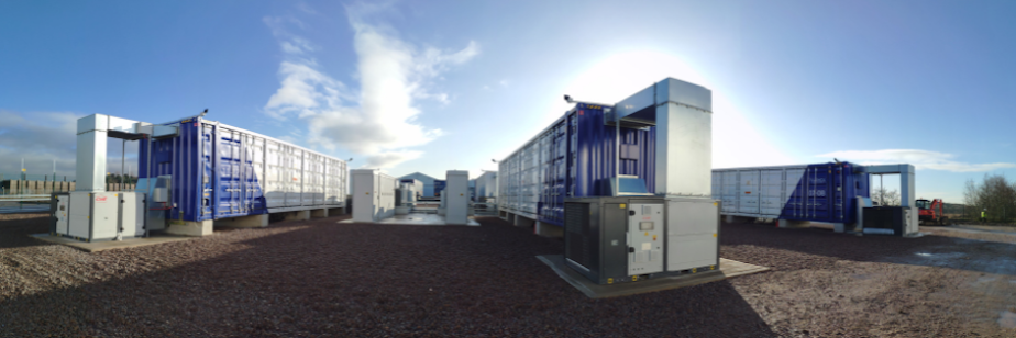 caption: An artist's rendering of a battery storage project from Tenaska's website.