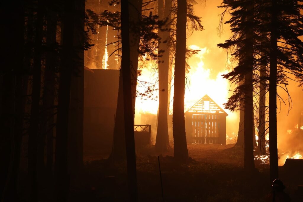 The Caldor fire scorched 221,835 acres in El Dorado, Alpine and Amado counties in California in 2021. Fires like this one are pushing the cost of homeowners’ insurance in the state to unaffordable levels. Credit: Cal Fire