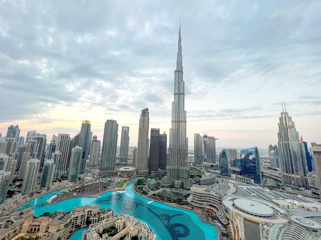 A view of the world's tallest building, the Burj Khalifa, in Dubai, in December 2022. It was designed by SOM.