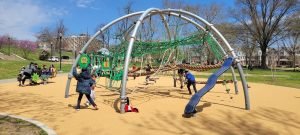 children playing on a playground