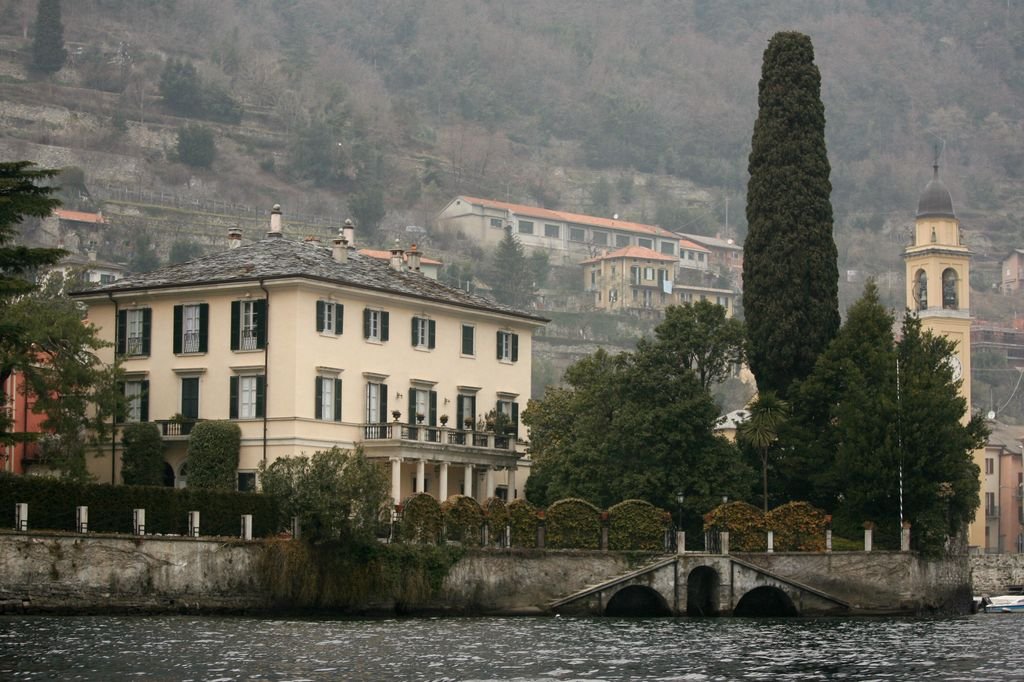 View of George Clooney's Italian house, Villa Oleandra, situated on Lake Como's south-western shores, in Laglio, just 5 Kms from Cernobbio