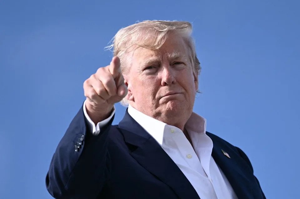 President Trump was an inspiration for Kai Trump to pick up the golf clubs. AFP via Getty Images