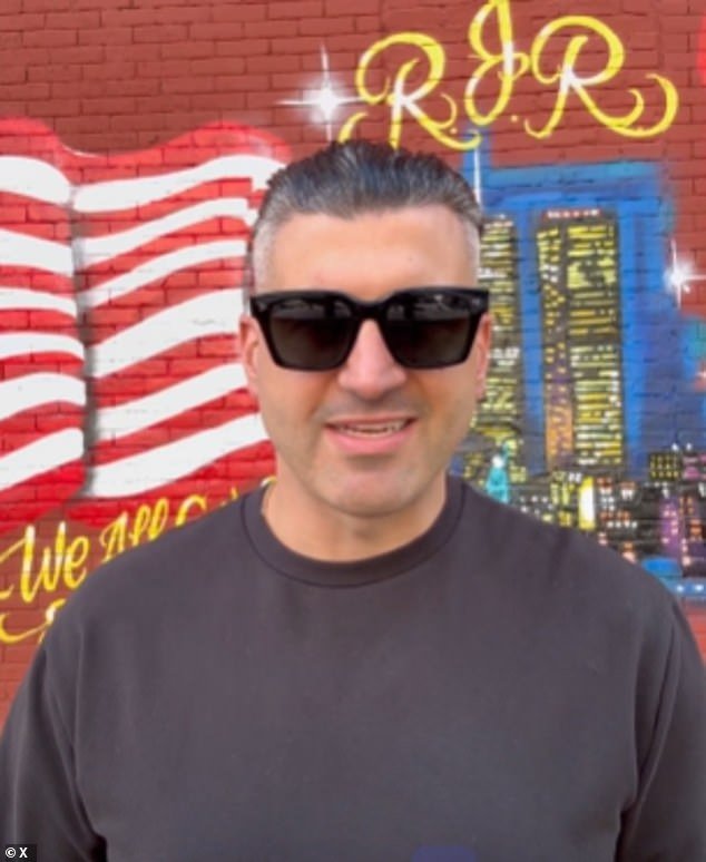 Michael Ragusa (pictured), Rudy Giuliani's head of security, lashed out at 'leftists' with 'small PP energy' wishing death upon his boss after a car crash left the former New York City mayor hospitalized