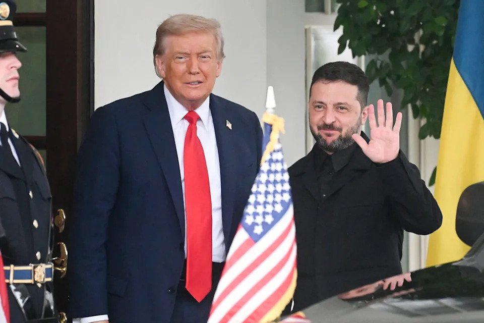 Ukrainian President Volodymyr Zelenskyy is prepared to ask President Donald Trump at a White House meeting for more American-made air defenses and long-range missiles (AFP via Getty Images)