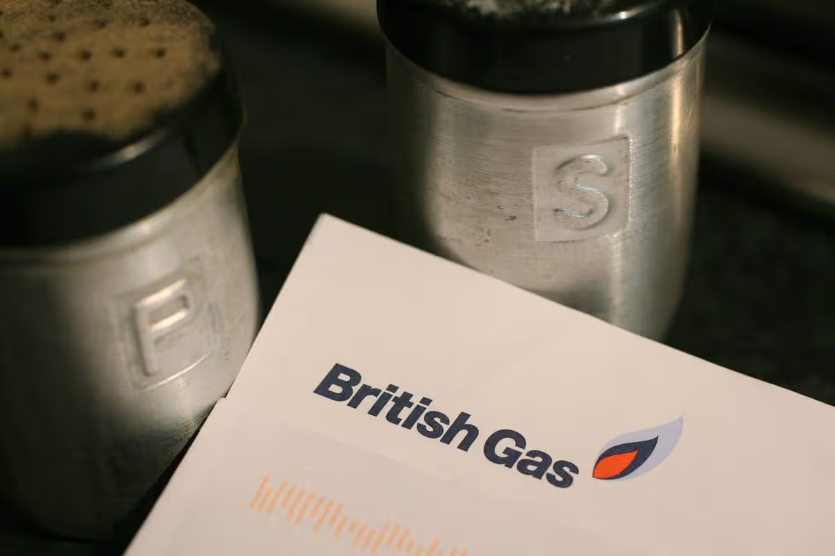A British Gas bill is seen in a kitchen