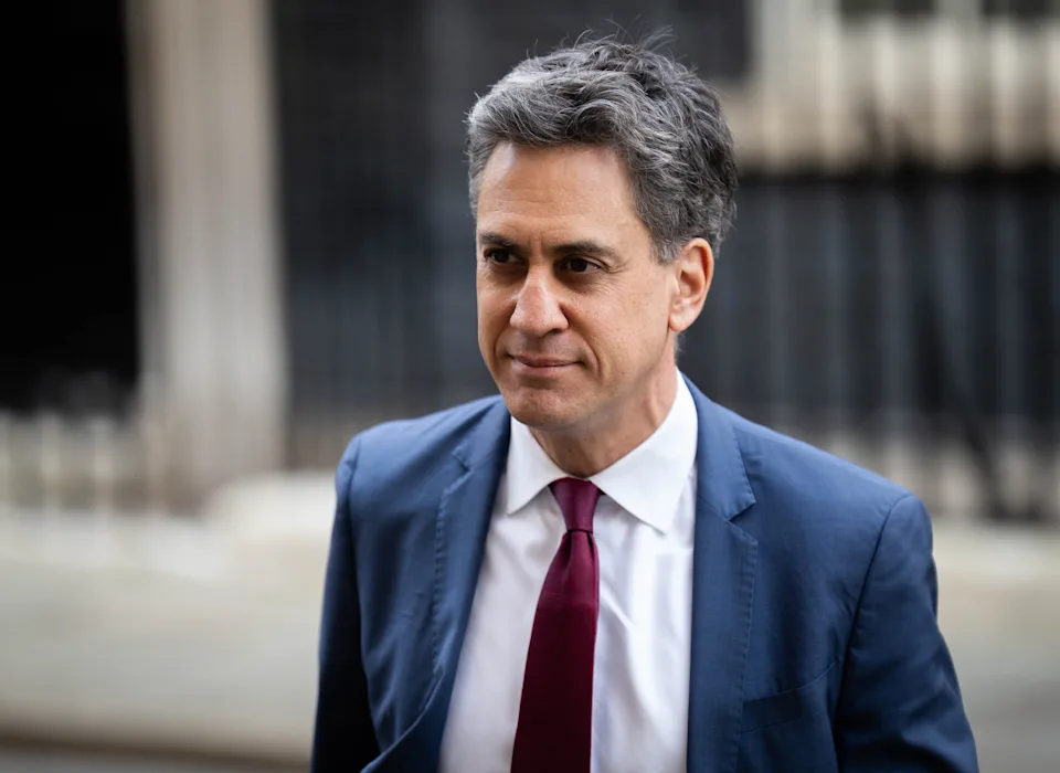 Shot of Energy Secretary Ed Milliband as he leaves Downing Street, London, after a Cabinet meeting.