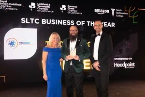 From left: Gail Emms, Matt Small (T150 Energy) and Richard Benyahia (Headpoint Advisors). Pic by Shaun Fellows / Shine Pix Ltd