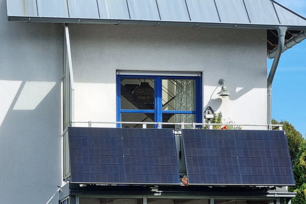 A Balcony solar installation in Germany