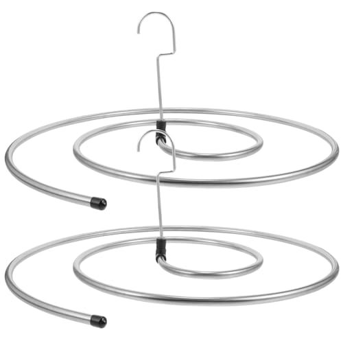 Pretyzoom 2pcs Spiral Sheet Hanger, 304 Stainless Steel Drying Rack Laundry for Bed Blankets Towels, Bedspreads, Coverlets, Sofa Cover Space-Saving Design Multi-Functional Use