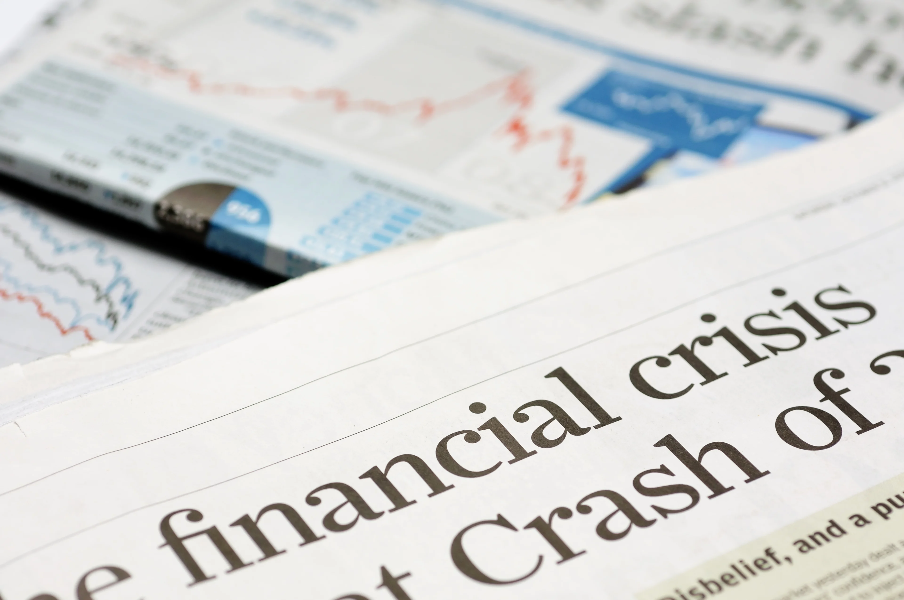 Financial crash headline.