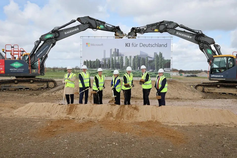 Groundbreaking for Microsoft Hyperscaler data center in Germany.