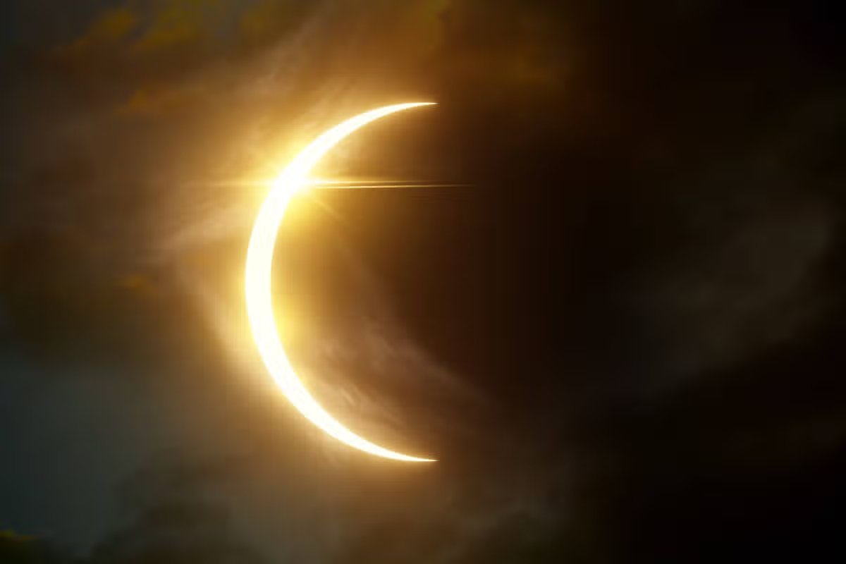 The partial solar eclipse will take place tomorrow