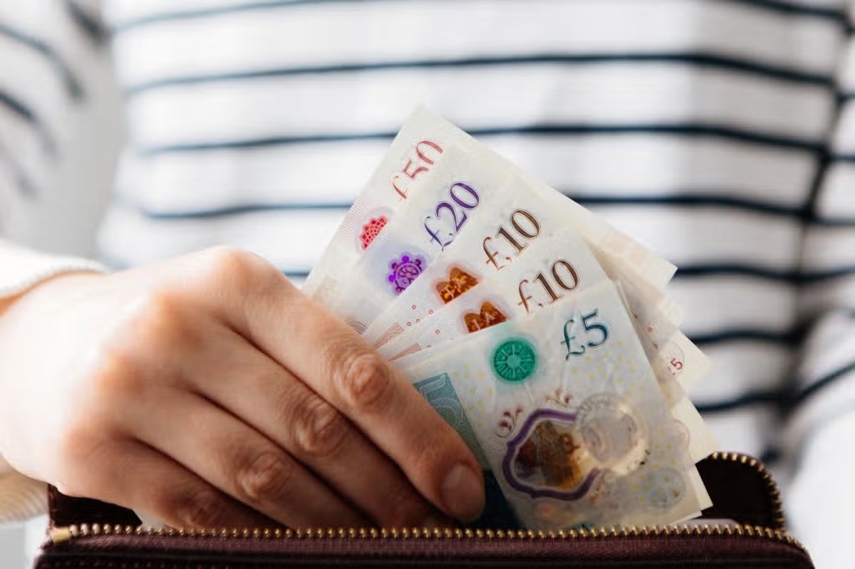 Woman hands holding money and wallet