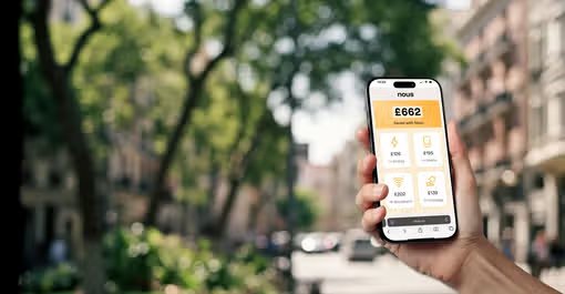 A picture of someone using the Nous app on a phone 