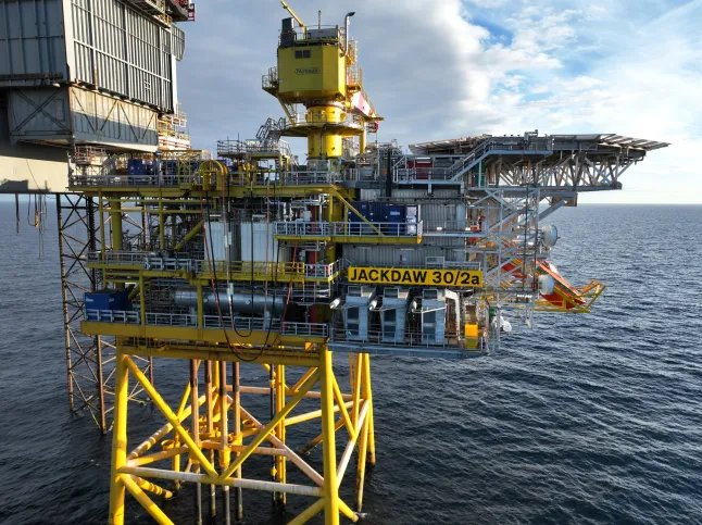 A handout photo released by Adura in London on October 21, 2026, shows the Jackdaw gas production platform in the North Sea, 250km east of Aberdeen, Scotland, in July 2026. Britain's government announced on October 21, 2026, it had approved plans to begin drilling in a controversial gas field in the North Sea, ending months of speculation about the future of the divisive project. (Photo by Handout / Adura / AFP via Getty Images) / RESTRICTED TO EDITORIAL USE - MANDATORY CREDIT "AFP PHOTO / ADURA / HANDOUT " - NO MARKETING NO ADVERTISING CAMPAIGNS - DISTRIBUTED AS A SERVICE TO CLIENTS